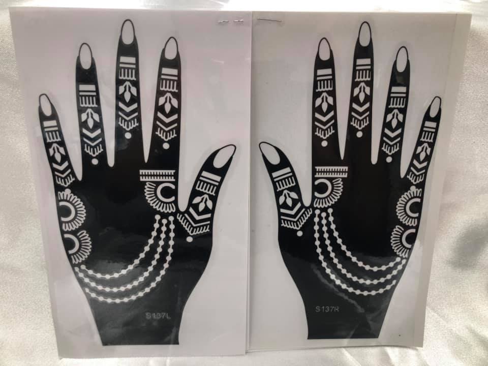 Stencils (Reusable Henna Stencils) (Left & Right)