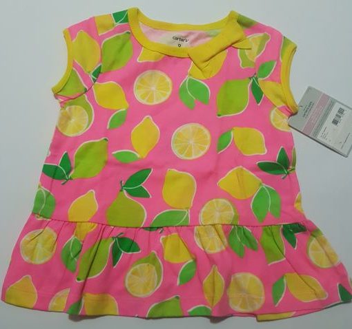 Carter's 9M pink and yellow top