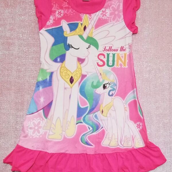 Alternative view of Girl's Follow The Sun Unicorn Sleepwear. Size Small