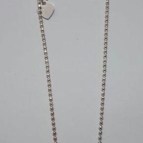 Children's Place silver necklace with letter "c" and heart
