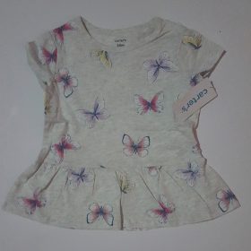 Carter's 24M grey top with butterflies
