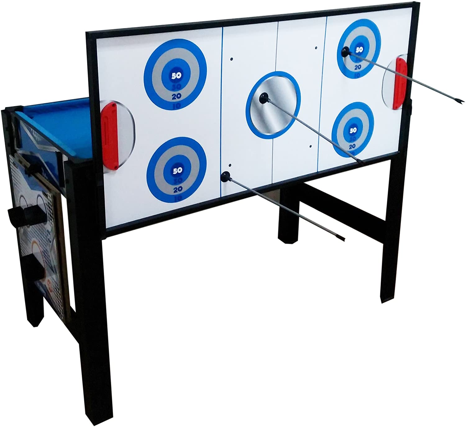 Triumph 13-in-1 Combo Game Table Includes Basketball Push Hockey and Skee Bean Bag Toss Launch Football Tic-Tac-Toe Billiards Baseball Table Tennis 