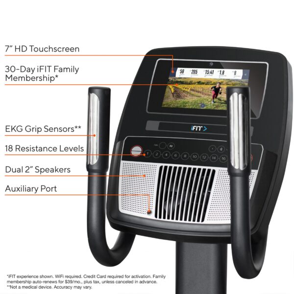 Alternative view of ProForm Cadence HIIT CS Elliptical Trainer with 10” Hybrid Stride