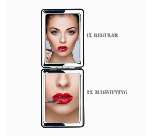 Double Sided Magnifying Compact Mirror