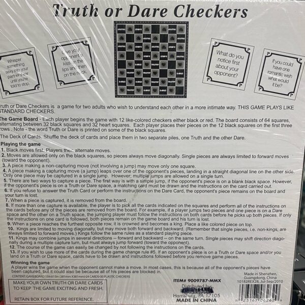 Alternative view of Truth or Dare Checkers