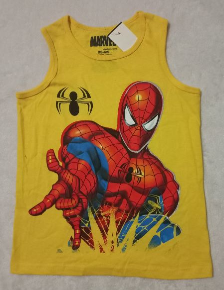 Marvel 4-5T yellow Spiderman armhole tee – Tootoolbay