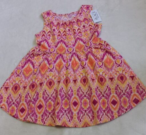Orange and bright pink 2T Children's Place armhole dress