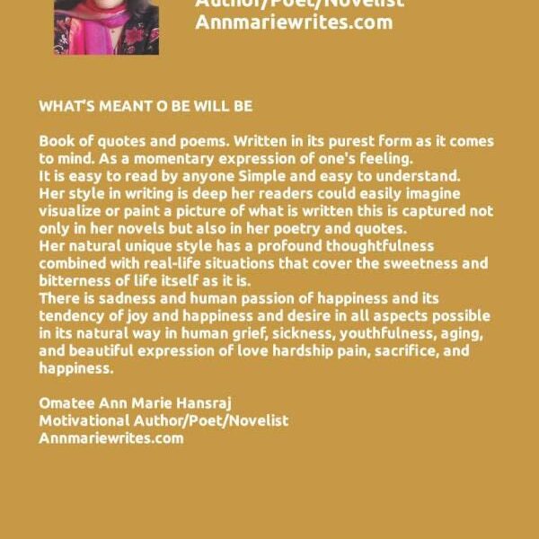 Alternative view of WHAT"S MEANT TO BE WILL BE