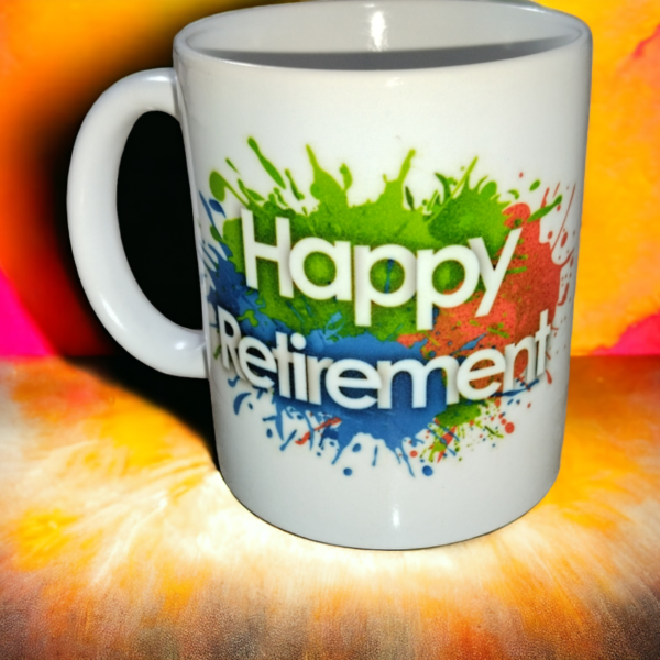 Alternative view of Sublimation Mugs- Retirement Design