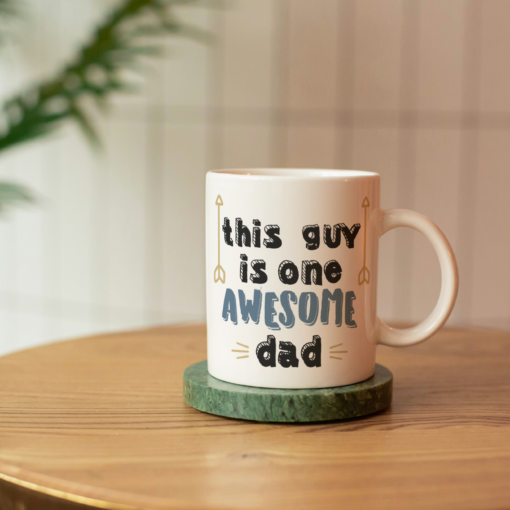 Father's Day Sublimation Mugs-This guy is one awesome dad (11oz Mug)