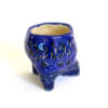 Blue ceramic planter