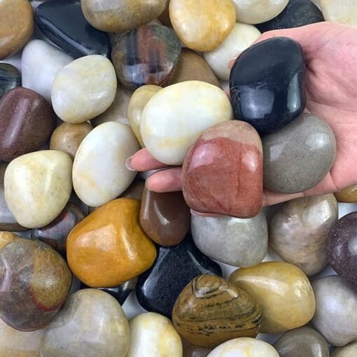 Imported Polished River Rocks Mixed Decorative Pebbles
