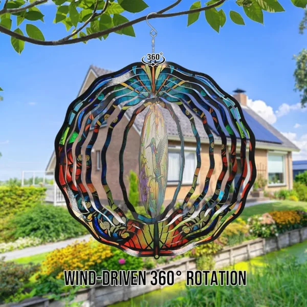 Alternative view of Hummingbird Wind Spinner 12"