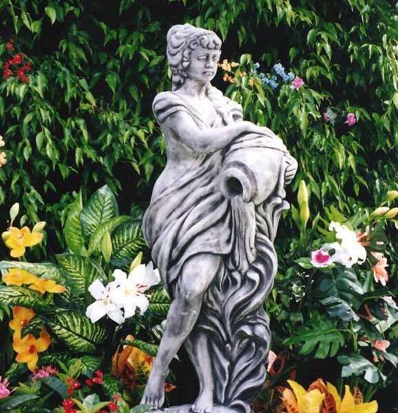 Alternative view of European Garden Maiden Statue