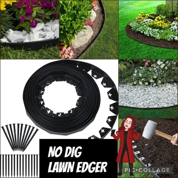 Alternative view of Heavy Duty No-Dig Landscape Edging - 50' Kit, Black