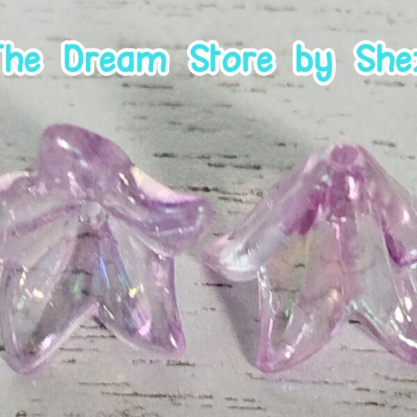 Transparent Acrylic Bead Caps