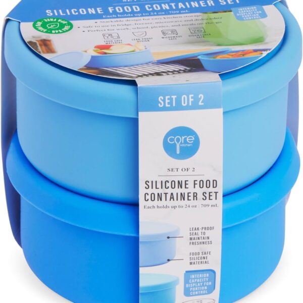 Set of 2 Silicone Food Container Set