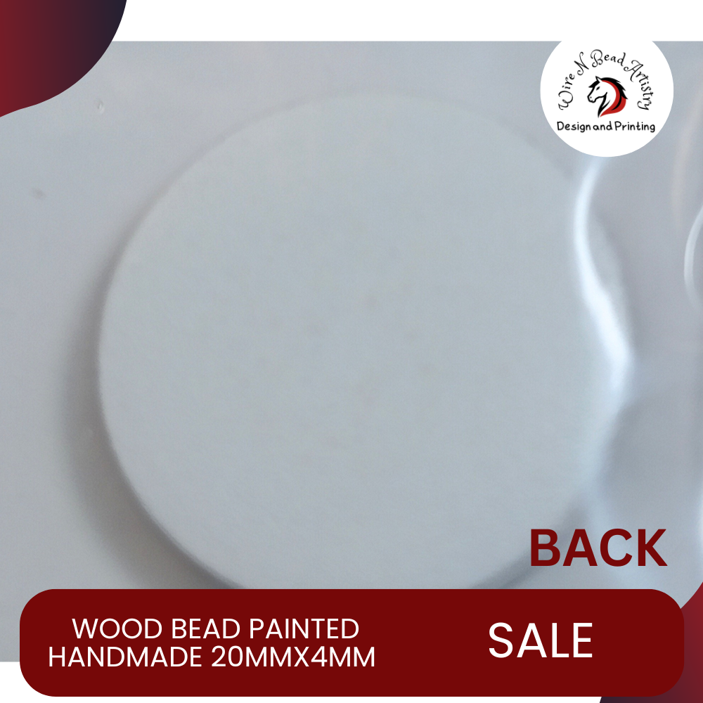 Wood Bead Painted Variety Pattern 20mmx4mm - Image 2