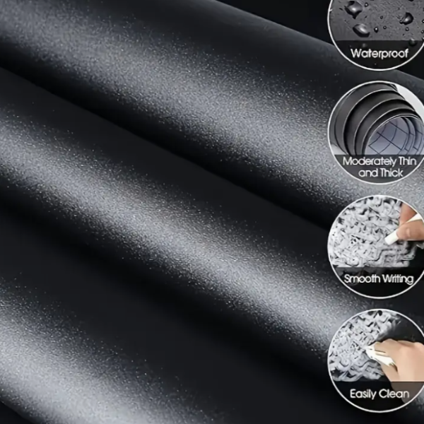 Alternative view of 1 Roll Reusable Self-Adhesive Chalkboard Wall Matte Vinyl: 24x40 Inches Erasable Surface for Home, Office, Classroom