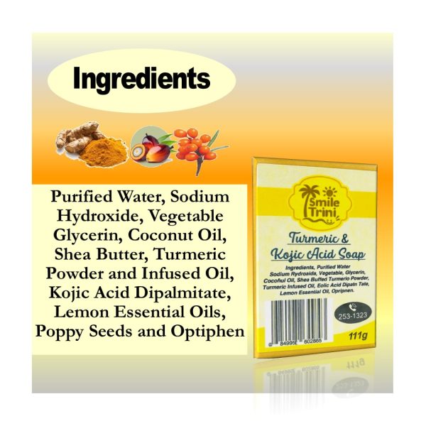 Alternative view of Turmeric soap with kojic acid