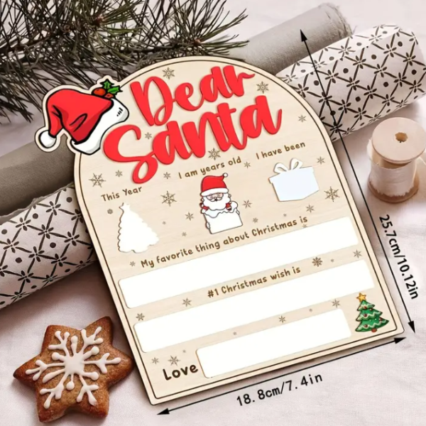 "Dear Santa" Wooden Sign