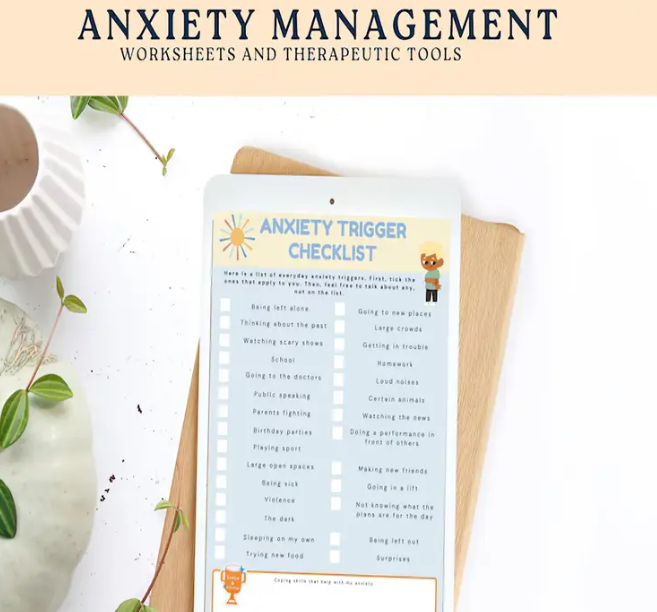 Anxiety Management Workbook with CBT Worksheets & Journal - Image 4