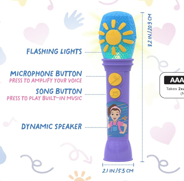 Alternative view of Ms Rachel Toy Microphone with Music & Lights | Toddler Karaoke Microphone for Kids 18 Months+ (Purple) | Fun Learning & Singing Toy