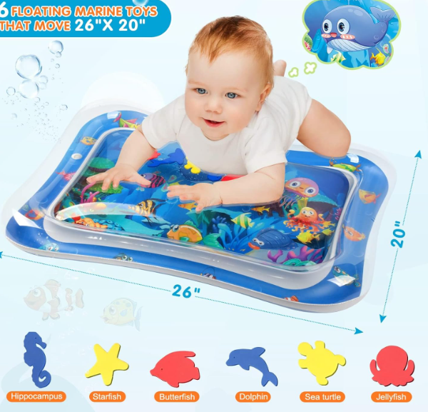 Alternative view of Inflatable Tummy Time Water Play Mat for Babies, Premium Sensory Toy for Infants & Toddlers 3–24 Months, Strengthen Neck & Muscle Development