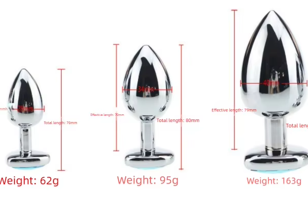 Alternative view of Single Anal Plug, Large 90mm