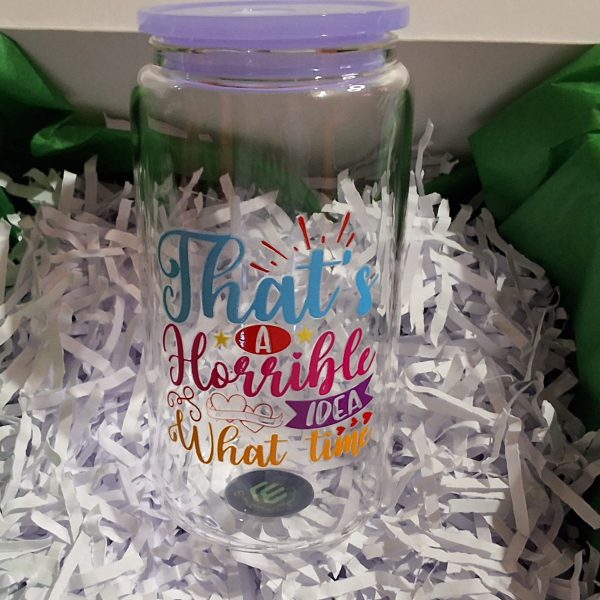 Funny Quote Glass Can Jar