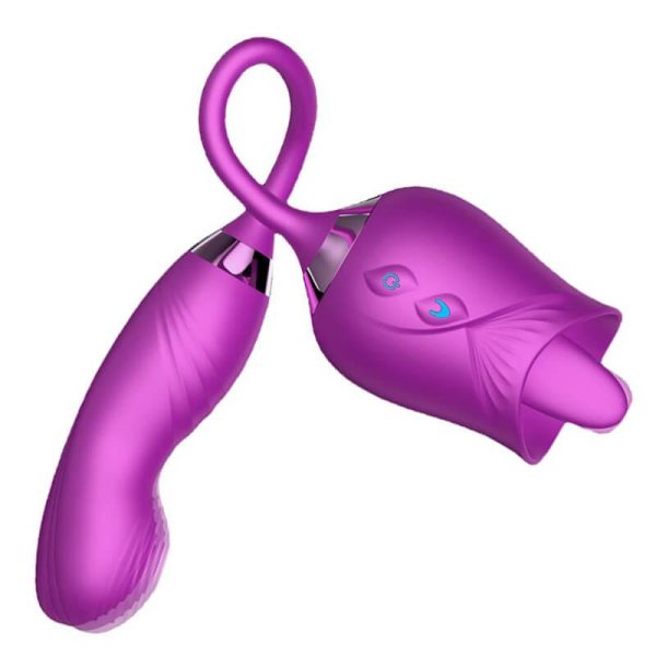 Licking Rose Fingering Design G-spot Vibrator.