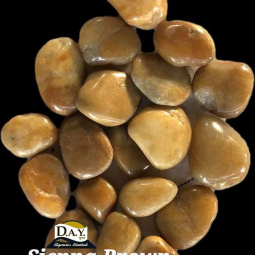 A Polished Sienna Brown Pebbles 3-5cm (55lbs Bag)