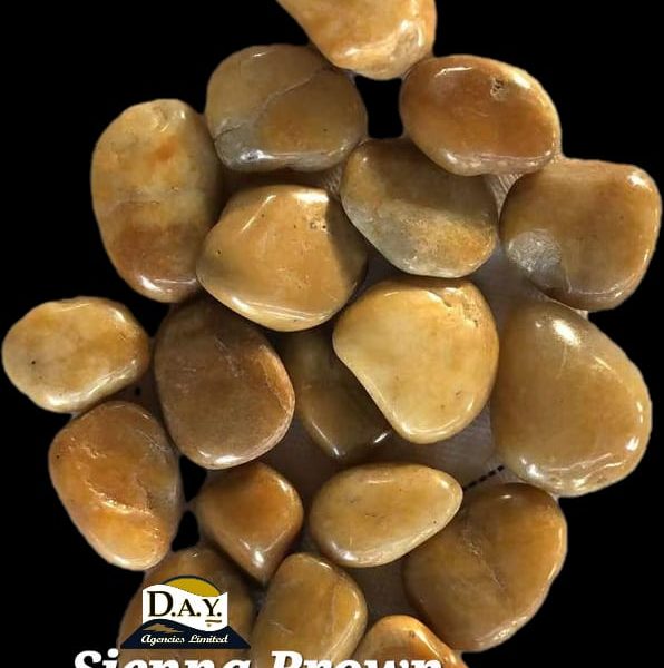 A Polished Sienna Brown Pebbles 3-5cm (55lbs Bag)