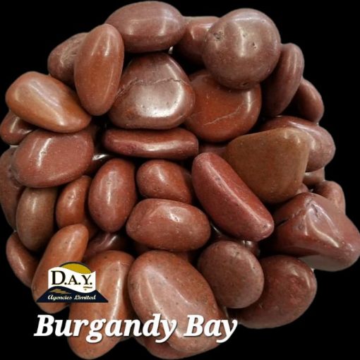 A Polished Burgundy Bay Pebbles 3-5cm (55lb Bag)