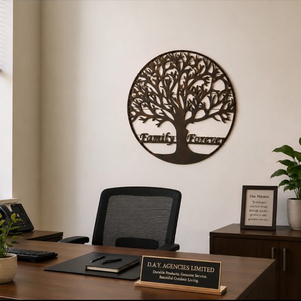 Alternative view of Metal Wall Art - Family Tree (24" Diameter)