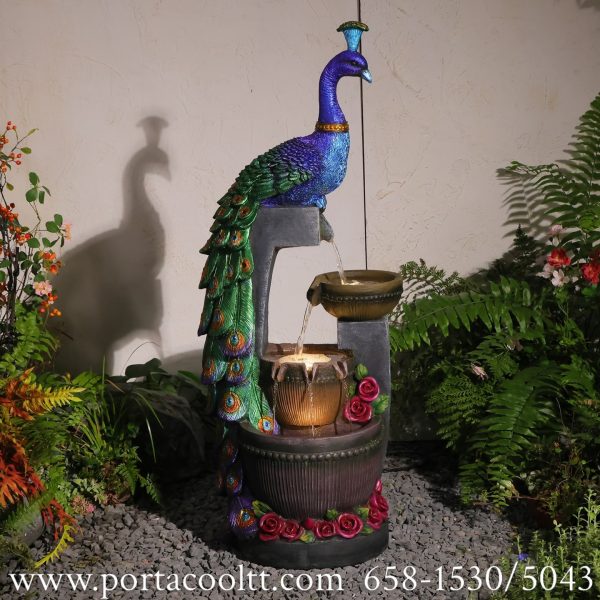 The Grand Peacock Tiered Fountain (42")