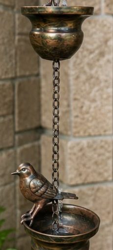 Rain Chain- Bird Cup (96" Length)