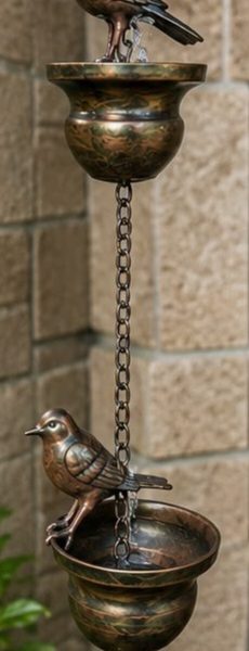 Rain Chain- Bird Cup (96" Length)