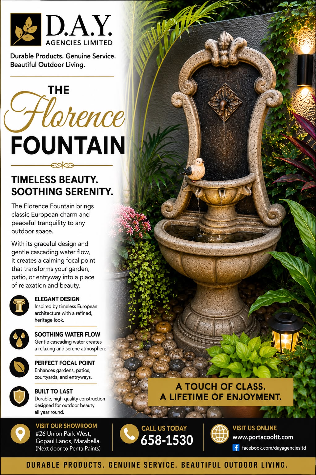 The Florence Fountain (49"L x 21"W)