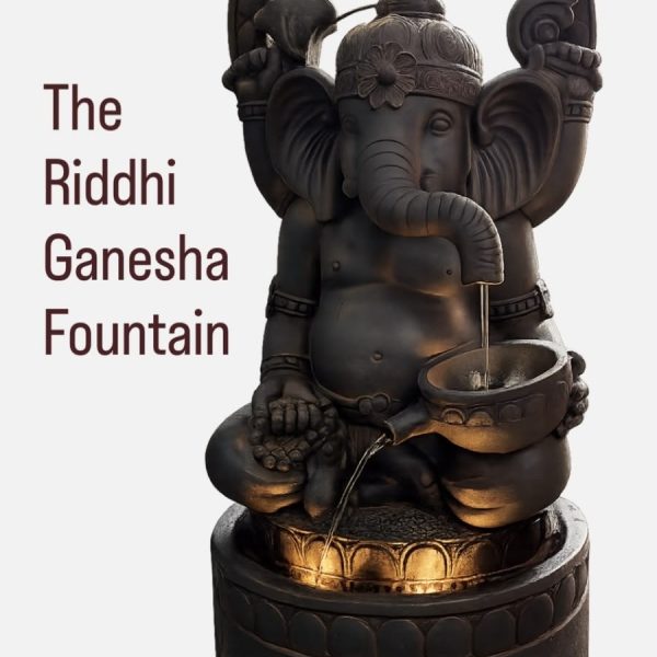 Alternative view of The Riddhi Ganesha Fountain (45"H x 20"W)