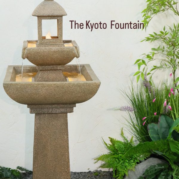 Alternative view of The Kyoto Fountain (53"H x 19"W)