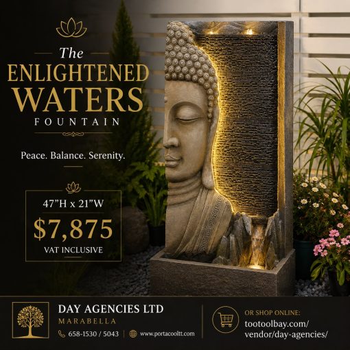 The Enlightened Waters Fountain (47"H x 21"W)