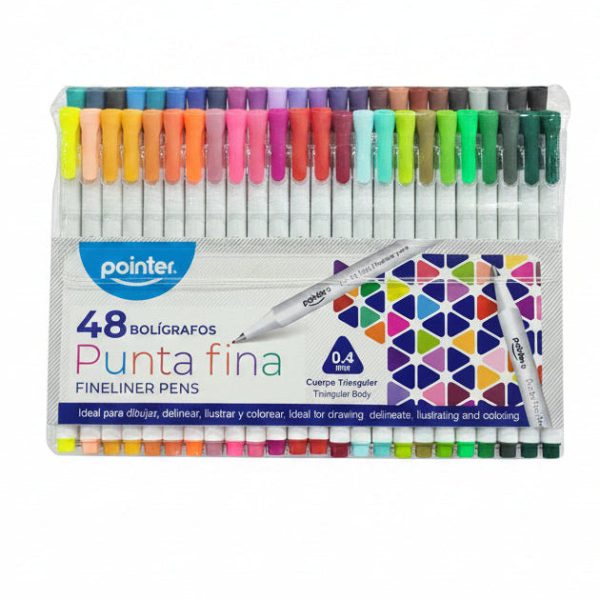 Pointer Fineliner Colored Pens 48pk