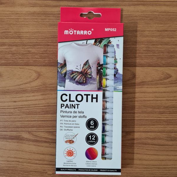 Motarro Cloth Paint, 6ml, 12 Colors