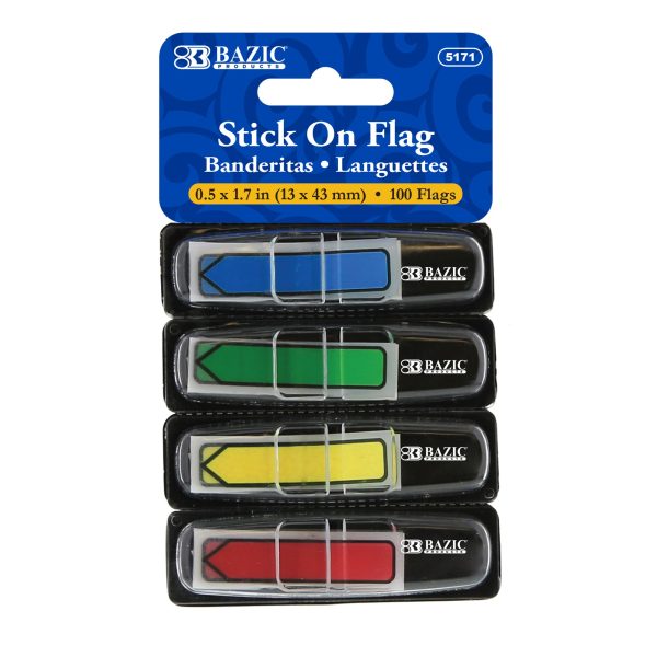Bazic Stick On Flags 0.5 x 1.7 in