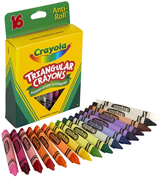 Crayola Triangular Crayons Anti-Roll 8 pk