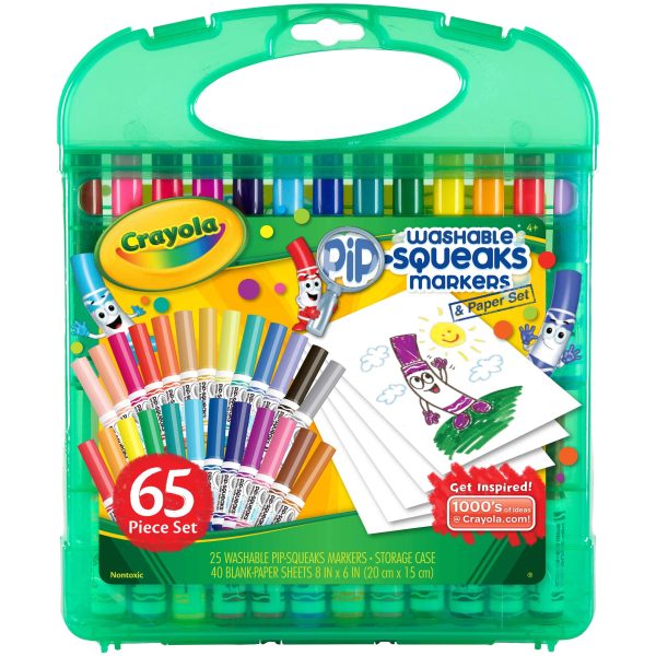 Crayola Washable Pip-Squeaks Markers & Paper Set 65pcs