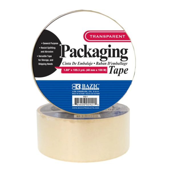 Bazic Transparent Packaging Tape (24mm x 100m)