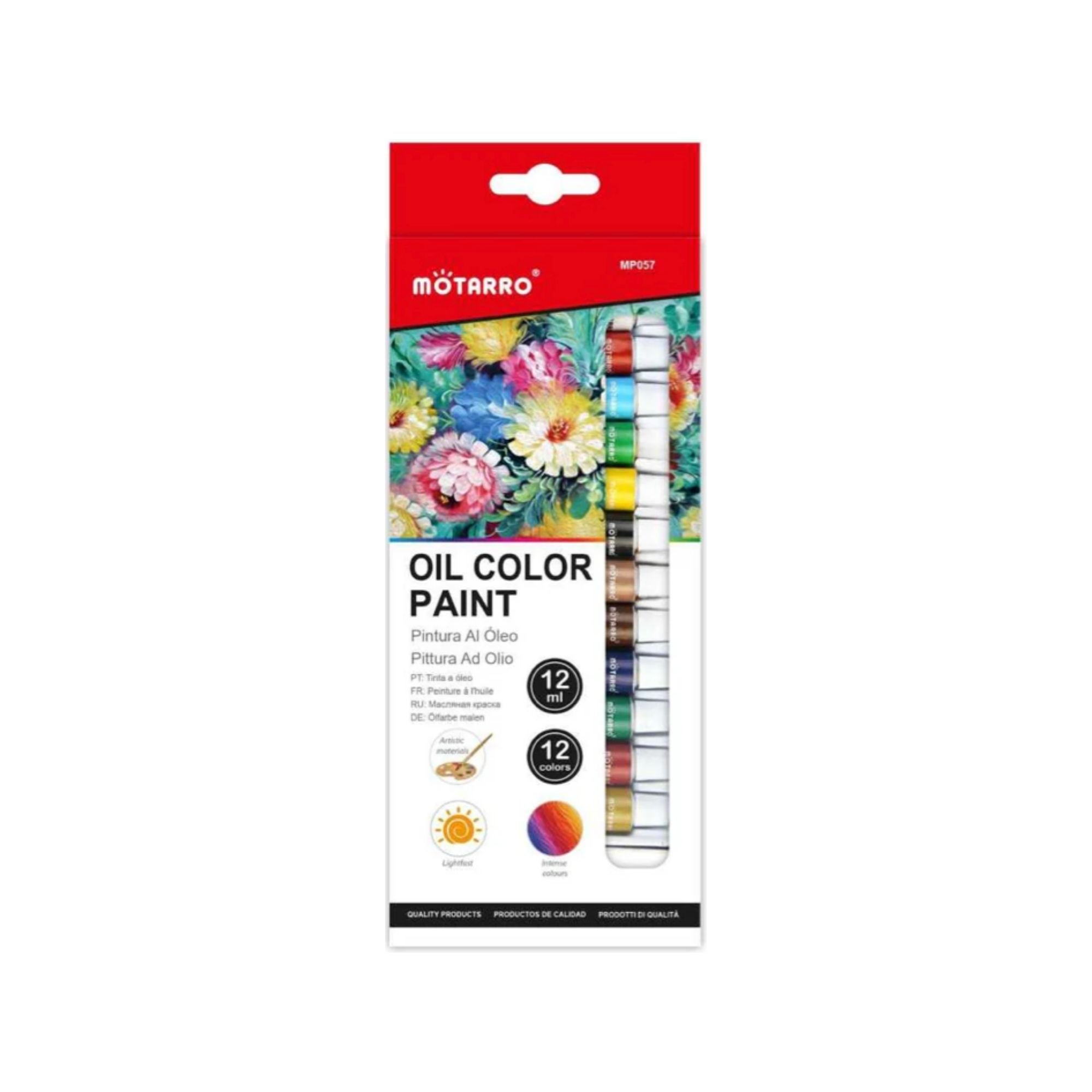 Motarro Oil Paint, 12ml, 12 Colors