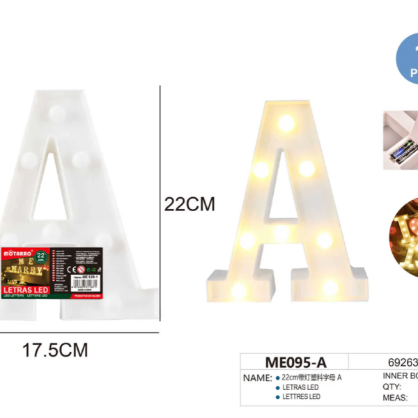 Motarro LED Letter 22cm, A